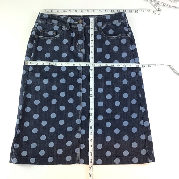 Boden Denim Polka Dot Skirt - Picture 8 of 8